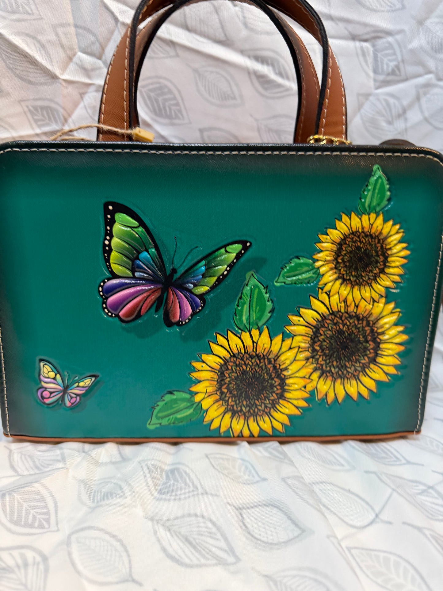 Artesanal Vegan Leather Crossbody Green