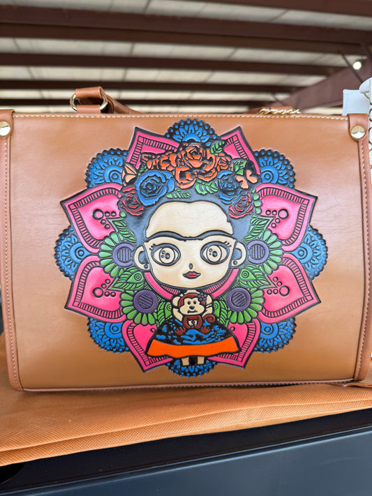 Freda Kahlo Artesanal Leather Handbag