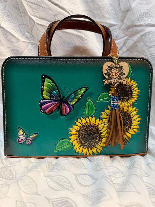 Artesanal Vegan Leather Crossbody Green