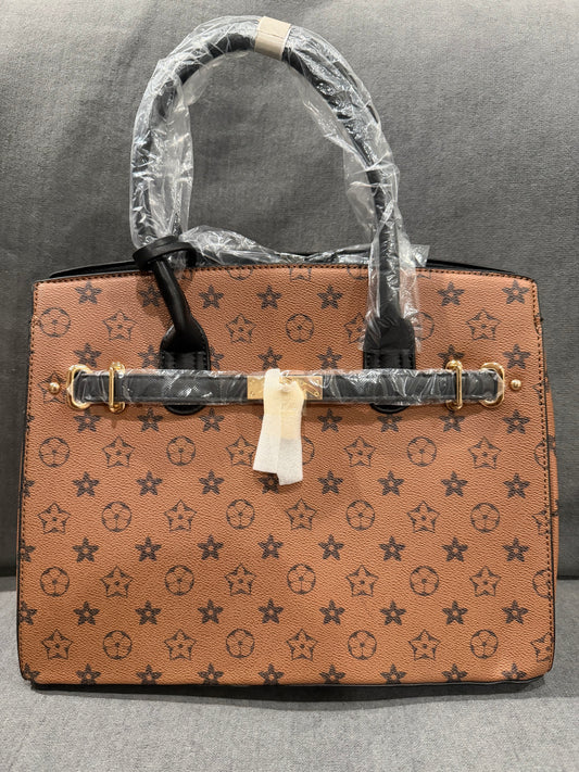 Brown Patterned Handbag